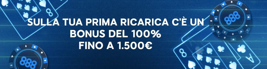 888 Poker Bonus Benvenuto