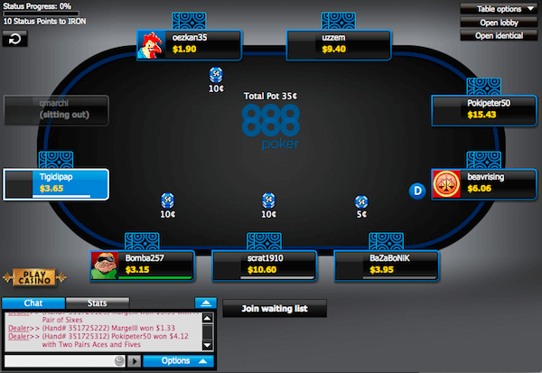 888poker Tavolo