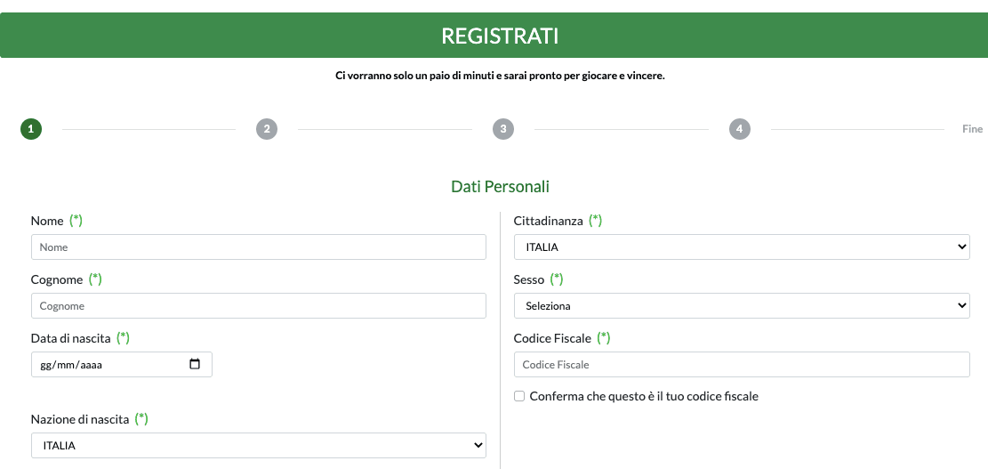 Betaland registrati