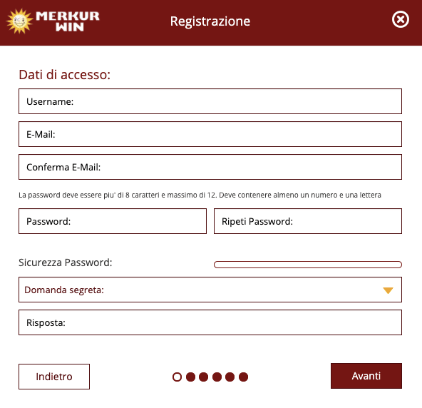 Merkurwin registrazione