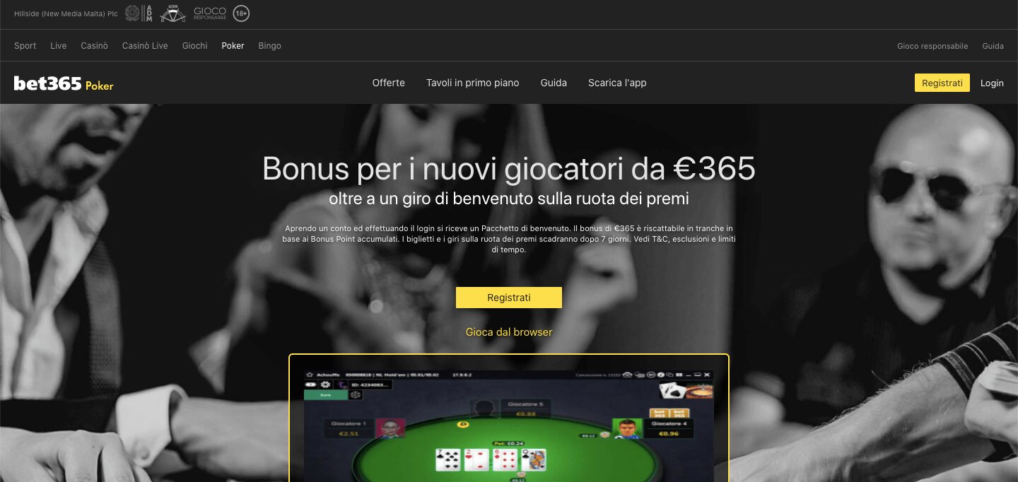 Bet365 Poker Home