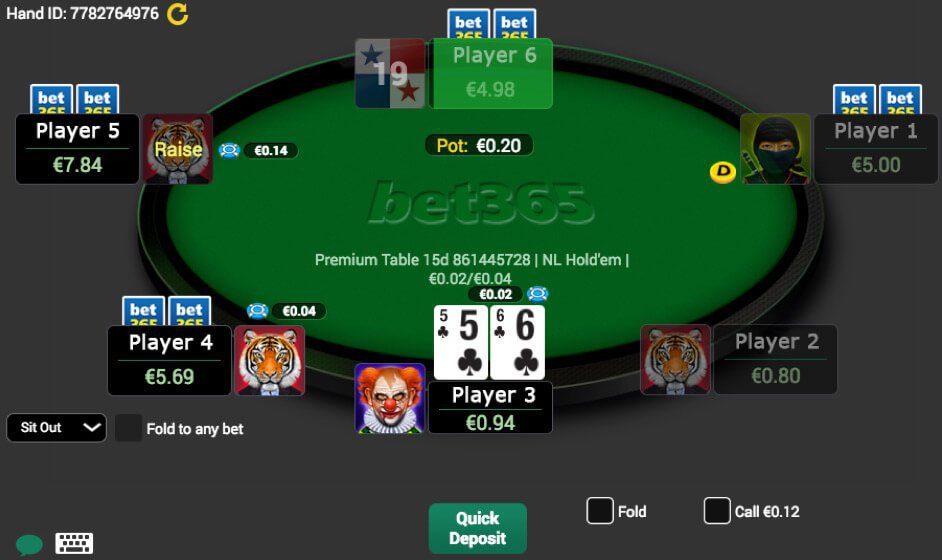 Bet365 Poker Tavolo