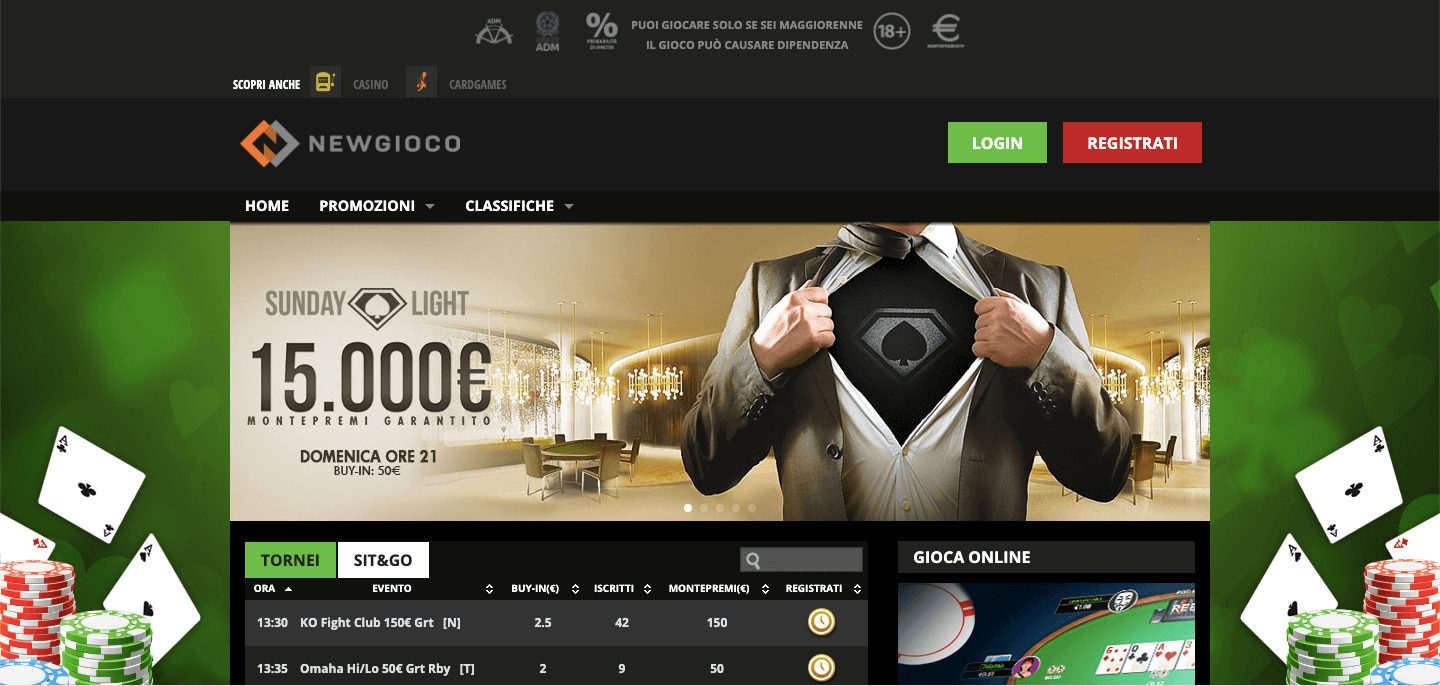 Newgioco Poker Home