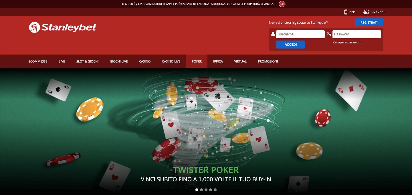 Stanleybet Poker Home