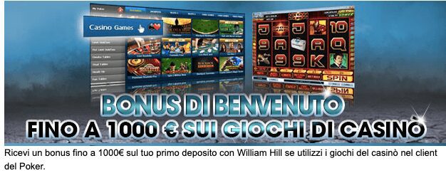 William Hill Poker Bonus Benvenuto