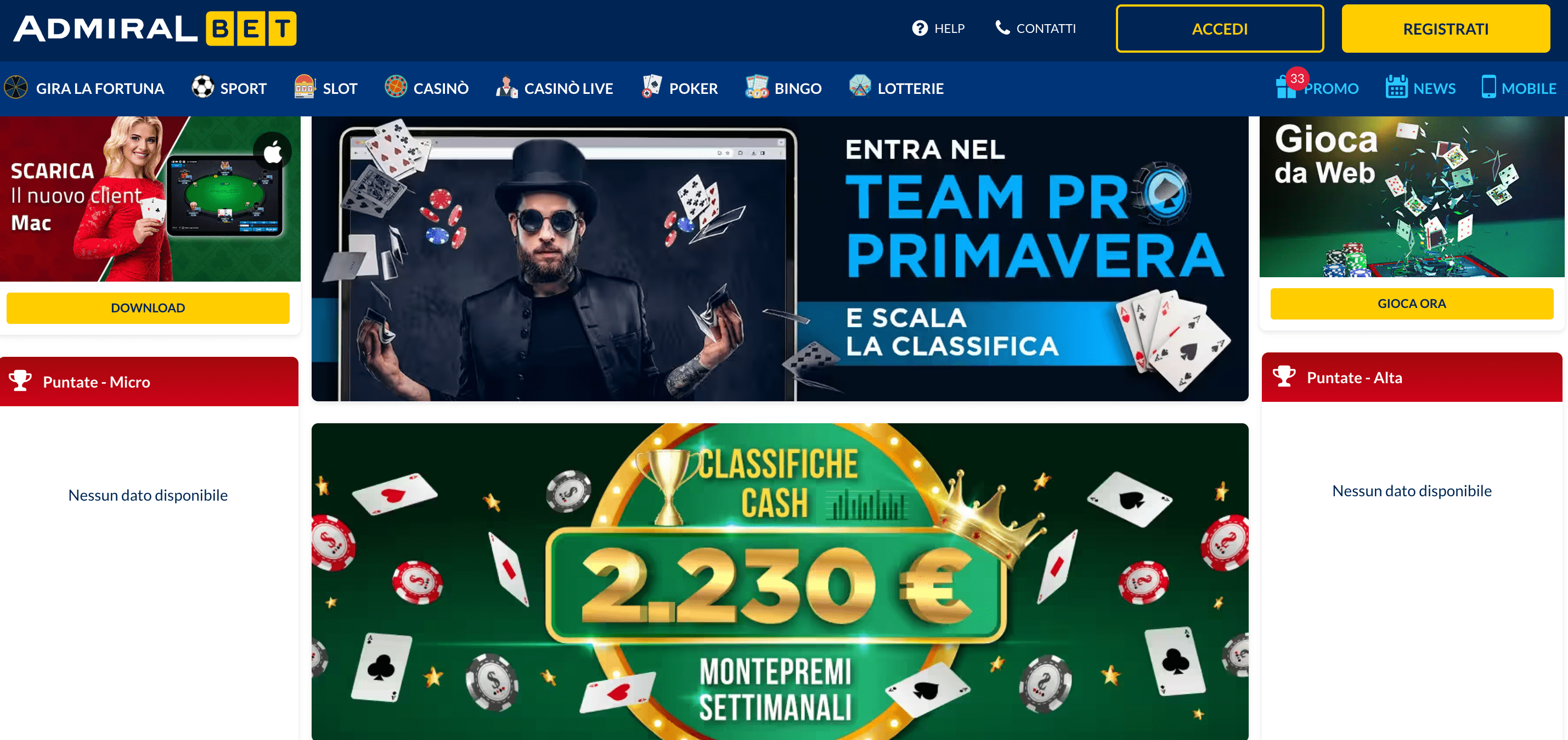 Admiralbet Poker Piattaforma